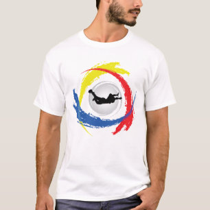 T-shirt Emblème tricolore de parachutisme