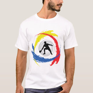 T-shirt Emblème tricolore de ping-pong