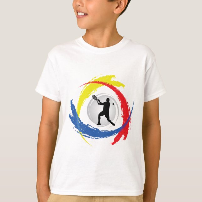 T-shirt Emblème tricolore de tennis (mâle) (Devant)