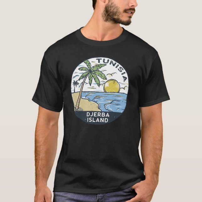 T-shirt Emblème Vintage Djerba Tunisie (Devant)
