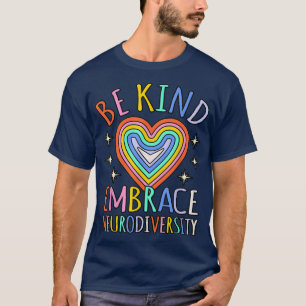 T-shirt Embrace Neurodiversity ADHD Awareness Orange Ribbo