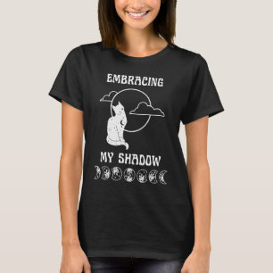 T-shirt Embracer Mon Ombre Chatte Lune Chatte Chat Shadow 