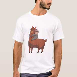T-shirt Embrassage de Sloth Llama