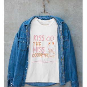 T-shirt Embrasse la Miss Adieu ! Nom personnalisé Bachelor