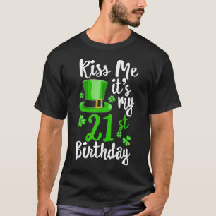 T-shirt Embrasse-moi c'est mon 21e Jour de la Saint Patric