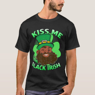 T-shirt Embrasse-moi Je suis Black Irish Leprechaun