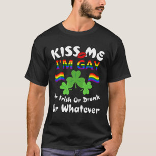 T-shirt Embrasse-moi Je suis Gay, Irlandais, Irlandais, Dr