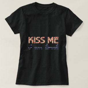 T-shirt Embrasse-moi Je suis Grec Drôle Typographie Pays D