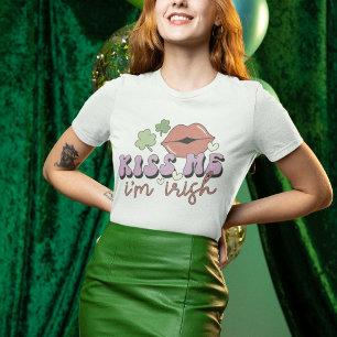 T-shirt Embrasse-moi Je suis irlandais drôle