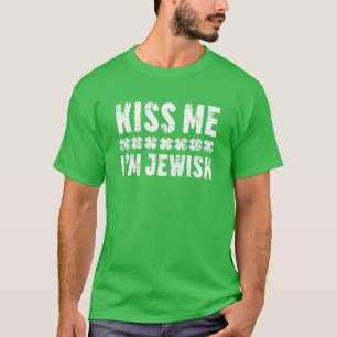 T-shirt Embrasse-moi Je suis la Saint-Patrick juive