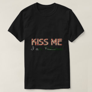 T-shirt Embrasse-moi Je suis Pakistanais Drôle Typographie