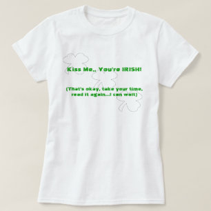 T-shirt Embrasse-moi, tu es irlandais ! (recto double)
