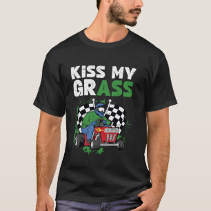 T-shirt Embrasse Mon Gazon Pour Fan De Course De Tondeuse