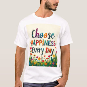 T-shirt Embrasser la joie : Choisissez le bonheur chaque j