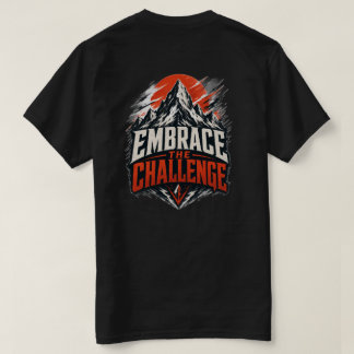 T-shirt Embrasser le Défi Graphique de Montagne Tee