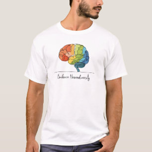 T-shirt Embrassez la ligne Neurodiversity Art Rainbow Cerv