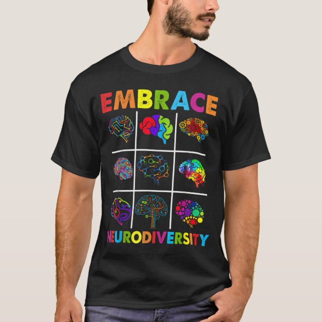 T-shirt Embrassez la Neurodiversity Video Game Sensibilisa (Devant)