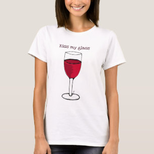 T-shirt EMBRASSEZ MA… COPIE EN VERRE de VIN par Jill