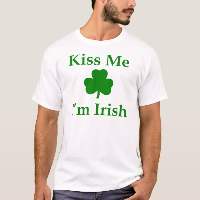 T-shirt Embrassez-moi que je suis irlandais (Devant)