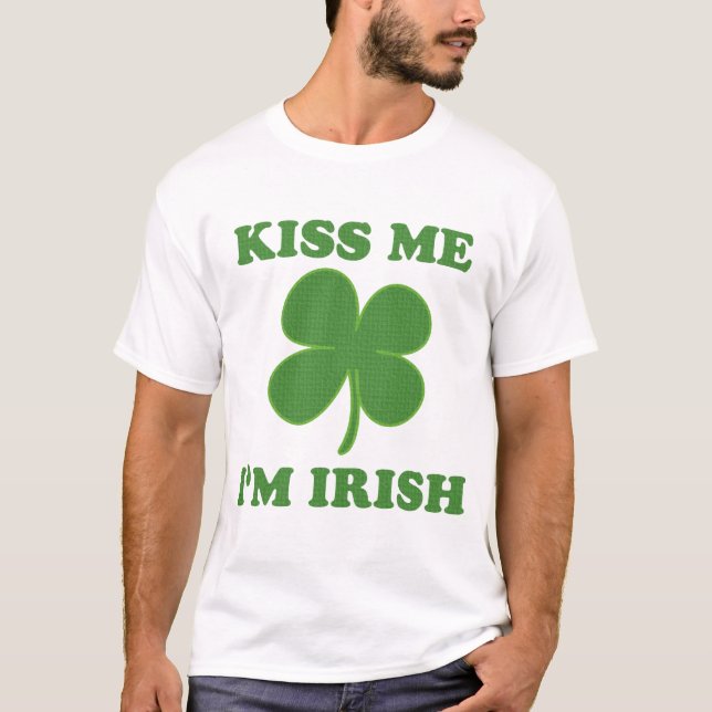 T-shirt Embrassez-moi que je suis irlandais (Devant)