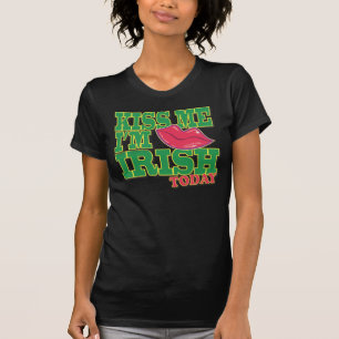 T-shirt Embrassez-moi que je suis les lèvres irlandaises