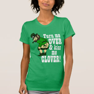 T-shirt Embrassez-moi trèfle irlandais