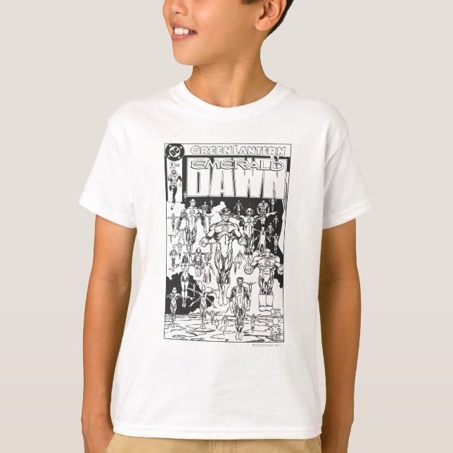 T-shirt Emerald Dawn, noir et blanc (Devant)