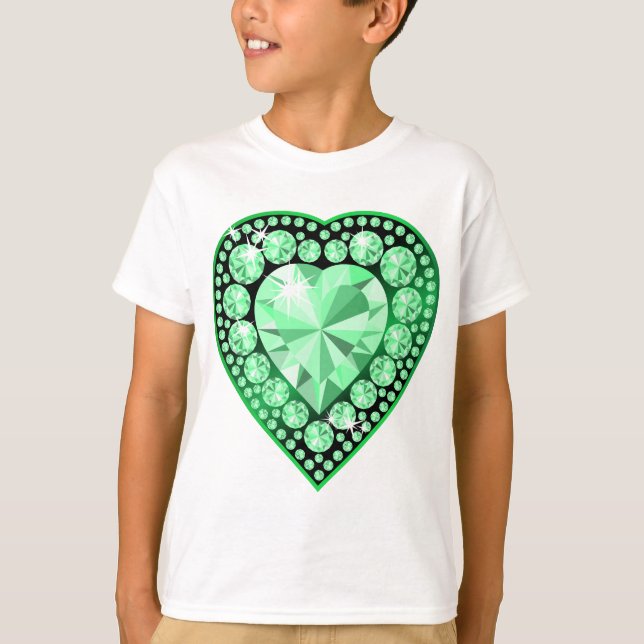 T-shirt Emerald Gem Heart (Devant)