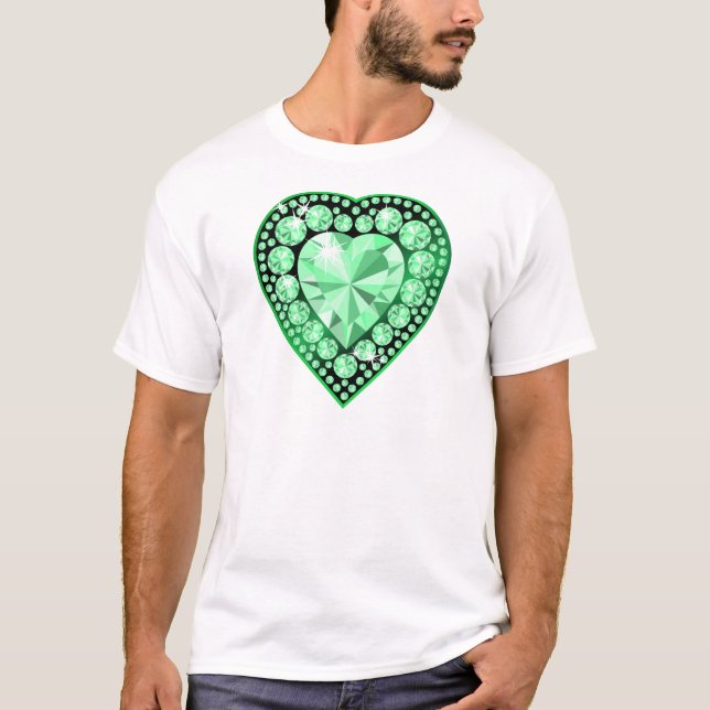 T-shirt Emerald Gem Heart (Devant)