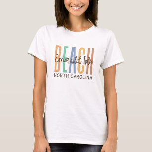T-shirt Emerald Isle Beach Caroline du Nord (Sables)