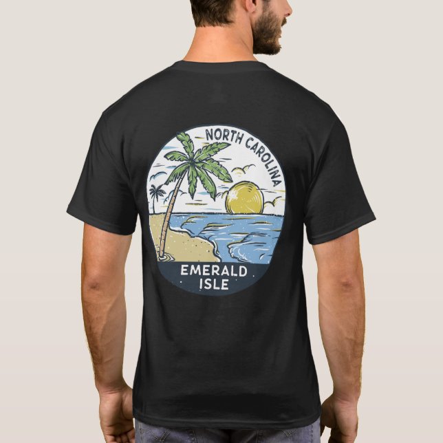 T-shirt Emerald Isle Caroline du Nord Vintage (Dos)