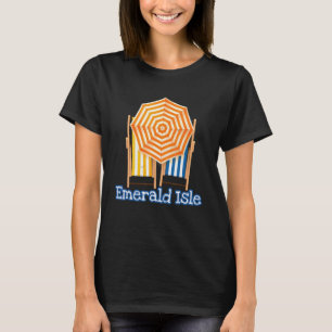 T-shirt Emerald Isle Nautical Striped Beach Chaise Paraplu