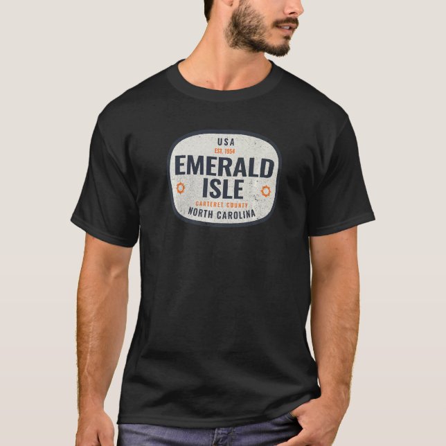 T-shirt Emerald Isle NC Summertime Vacationing Sign Sunshi (Devant)