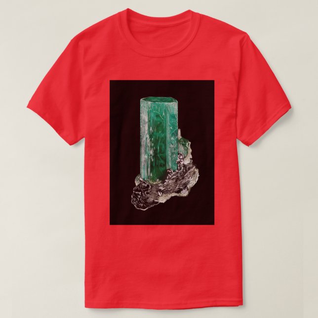 T-shirt Émeraude en cristal peint à la main (Design devant)