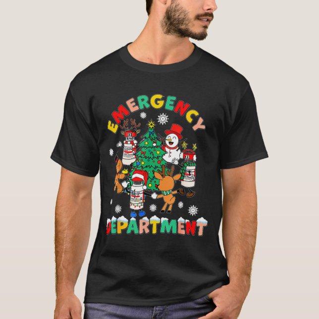 T-shirt Emergency Department Christmas Santa Er Crew Nurse (Devant)