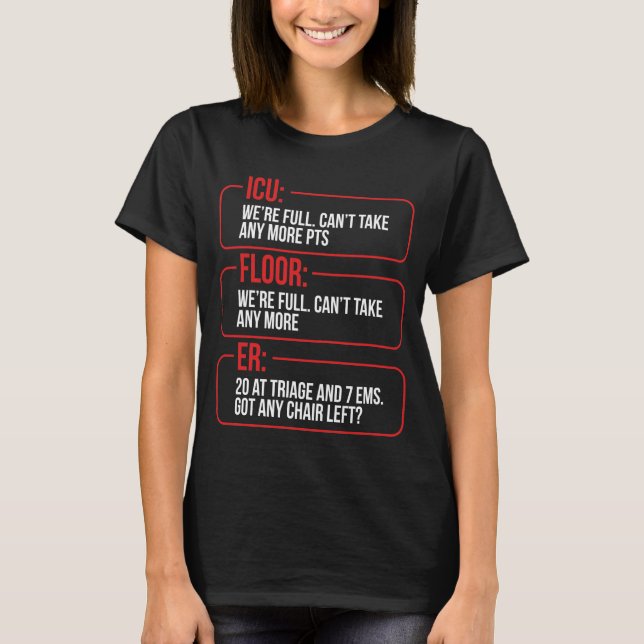 T-shirt Emergency Room Technician Badge ER Tech Essentials (Devant)