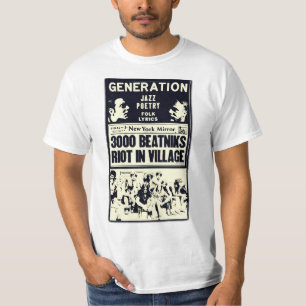 T-shirt Émeute de 3.000 beatniks dans la pièce en t de
