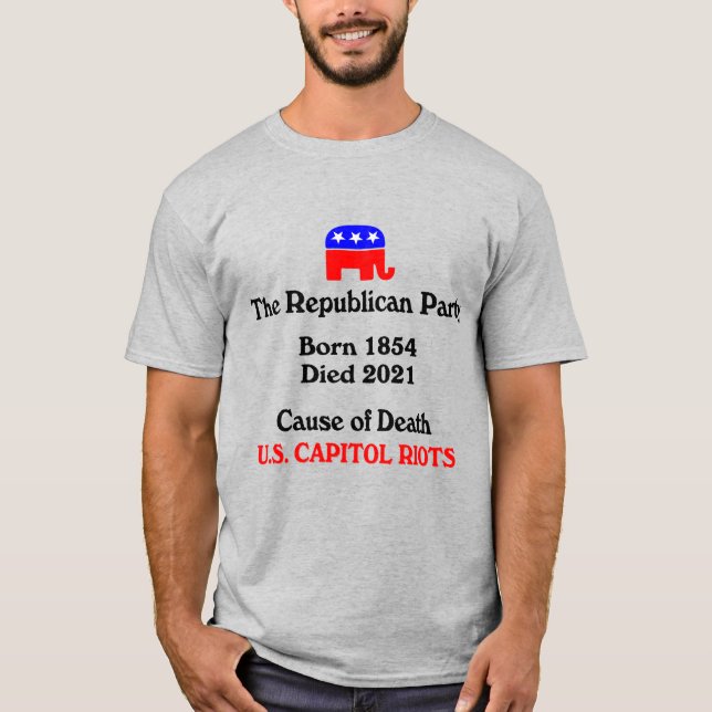 T-shirt Émeutes Du Capitole Américain : Cause De La Mort D (Devant)