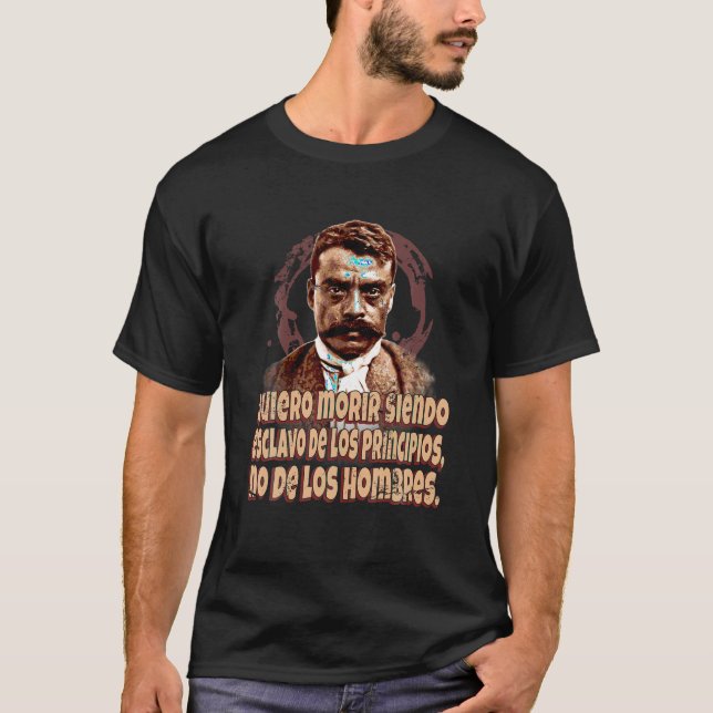 T-shirt Emiliano Zapata Poster Révolution Mexicaine Généra (Devant)