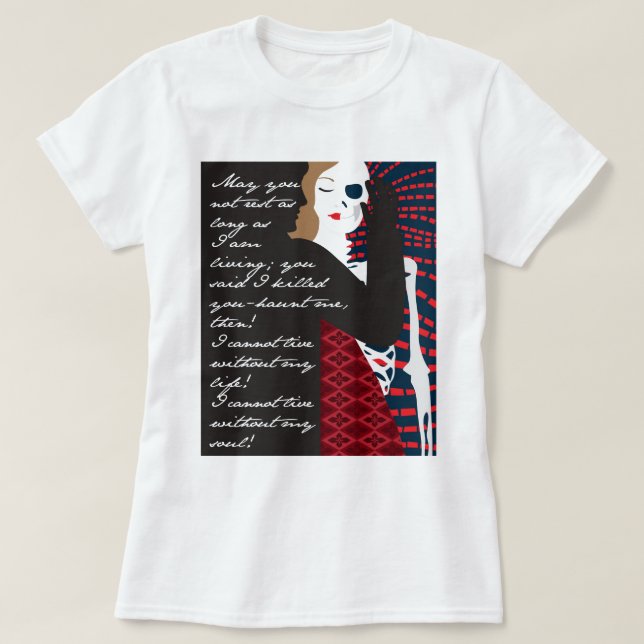 T-shirt Emily Bronte/souffler la conception de cadeau de (Design devant)