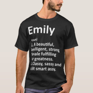 T-shirt EMILY Définition Nom personnalisé Drôle Noël