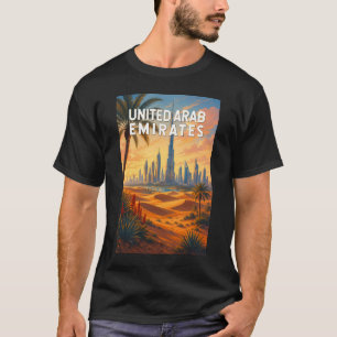 T-shirt Émirats arabes unis Illustration Voyage Art