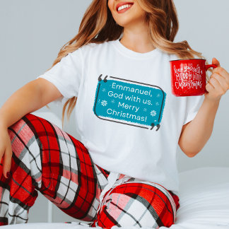 T-shirt Emmanuel Dieu Avec Nous Joyeux Noël Spirituel
