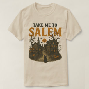 T-shirt Emmène-moi à salem, Retro Halloween, Vintage Hallo