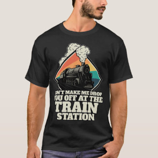 T-shirt Emmenez-Le À La Gare Funny Train Yellows
