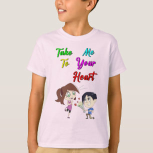 T-shirt Emmenez-Moi À Vos Valentines Du Coeur
