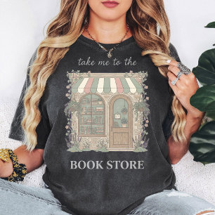 T-shirt Emmenez-Moi Au Magasin De Livres Conception De Mag