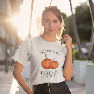 T-shirt Emmenez-Moi Au Patch Citrouille