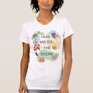 T-shirt Emmenez-moi dans les Vibes océaniques, les créatur
