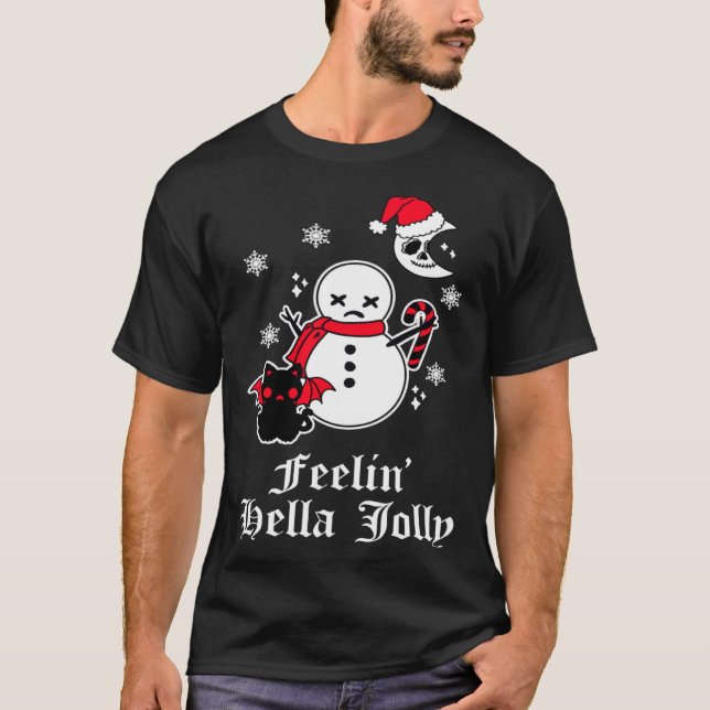 T-shirt Emo Christmas Goth Sarcastic Meme Horror Gothic Sn (Devant)